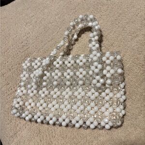 White Beaded Handbag